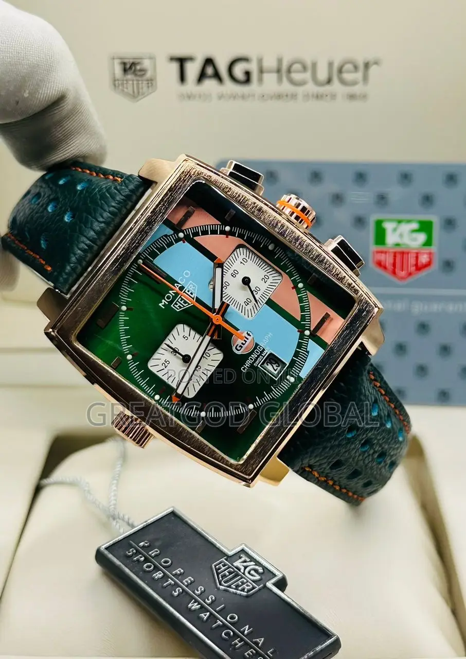 Tag Monaco Chrono.Wristwatch as Seen With Excat Box.