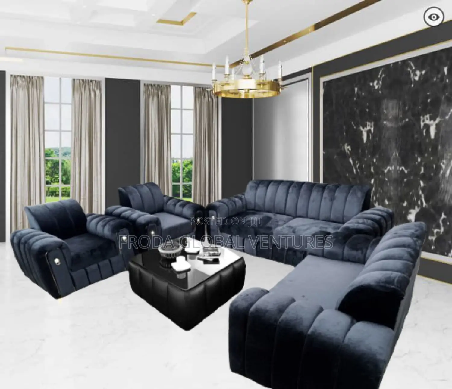 Set of 7 Seaters Sofa Chairs and Table