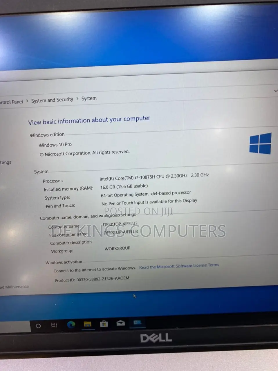 Laptop Dell Precision 15 3551 16GB Intel Core I7 SSD 256GB