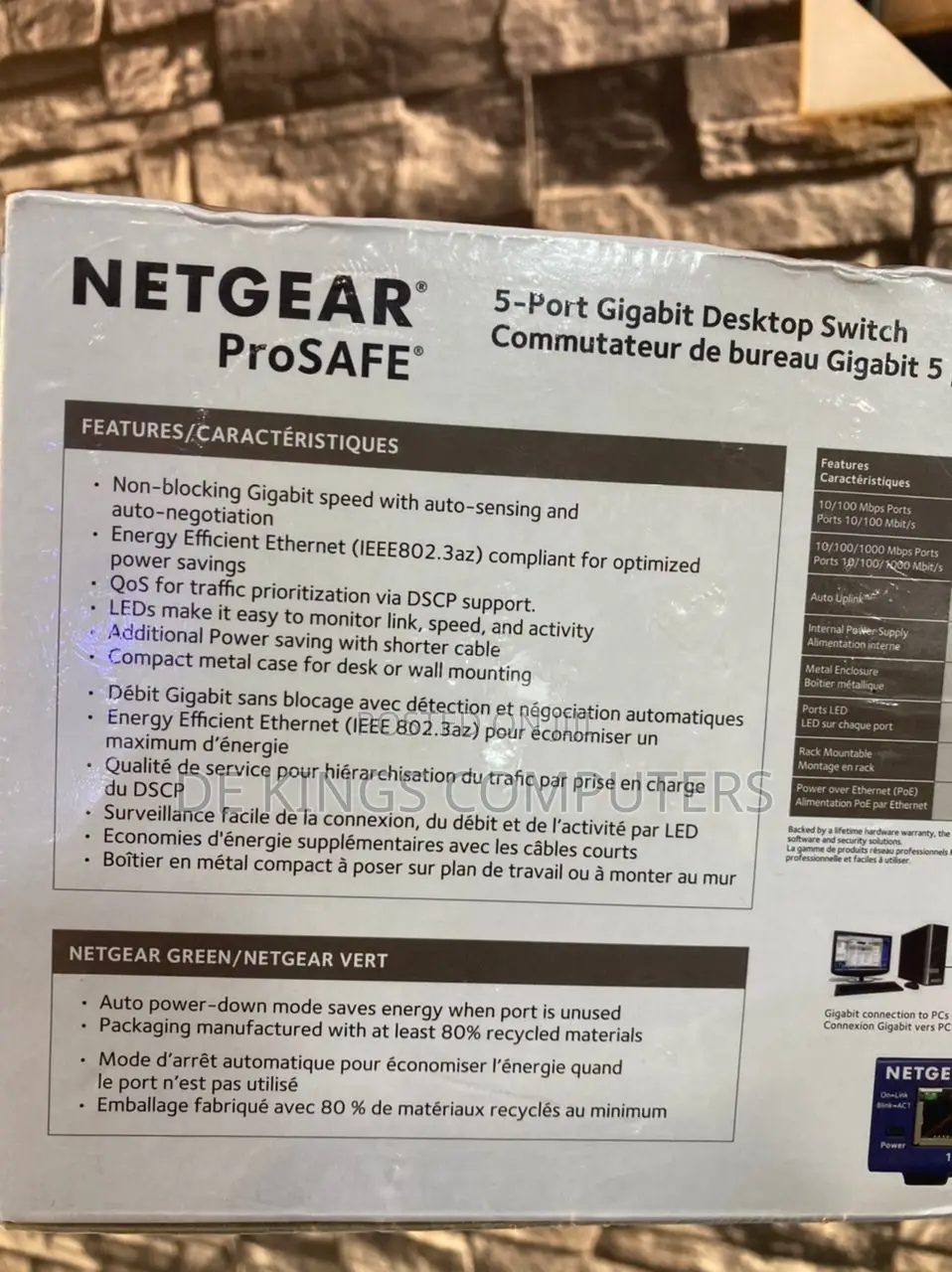 NETGEAR GS105 Unmanaged Gigabit Ethernet (10/100/1000) Blue
