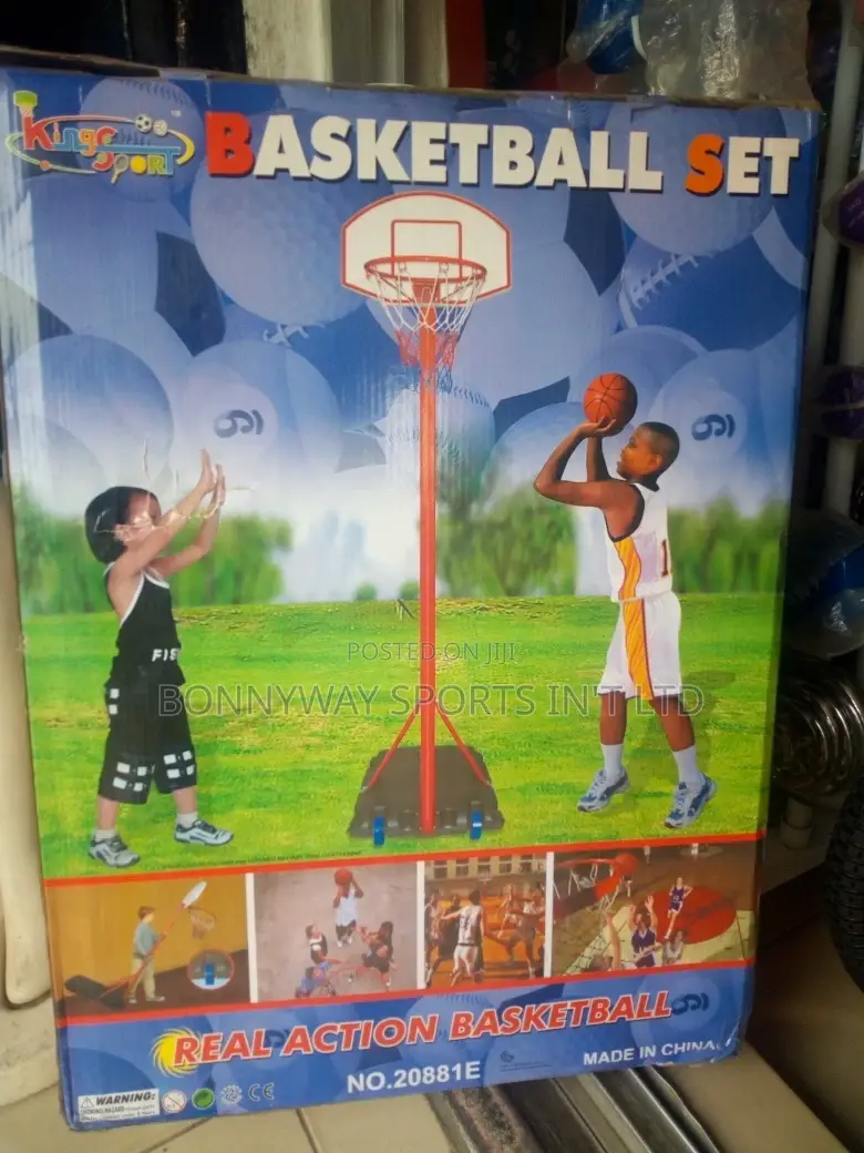 Children Baskeball Complete Set Stand With Ball Nd Pump