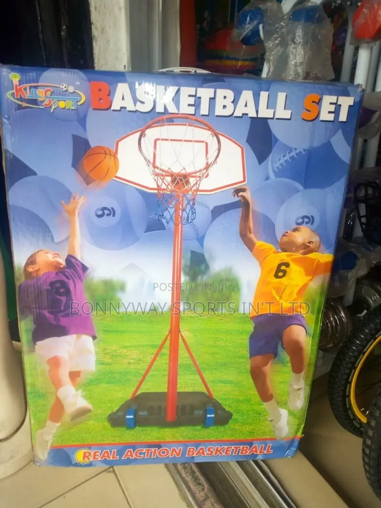 Children Baskeball Complete Set Stand With Ball Nd Pump