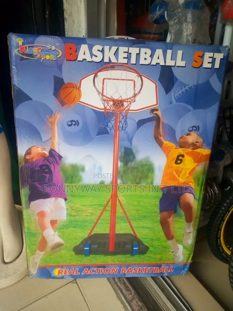 Children Baskeball Complete Set Stand With Ball Nd Pump