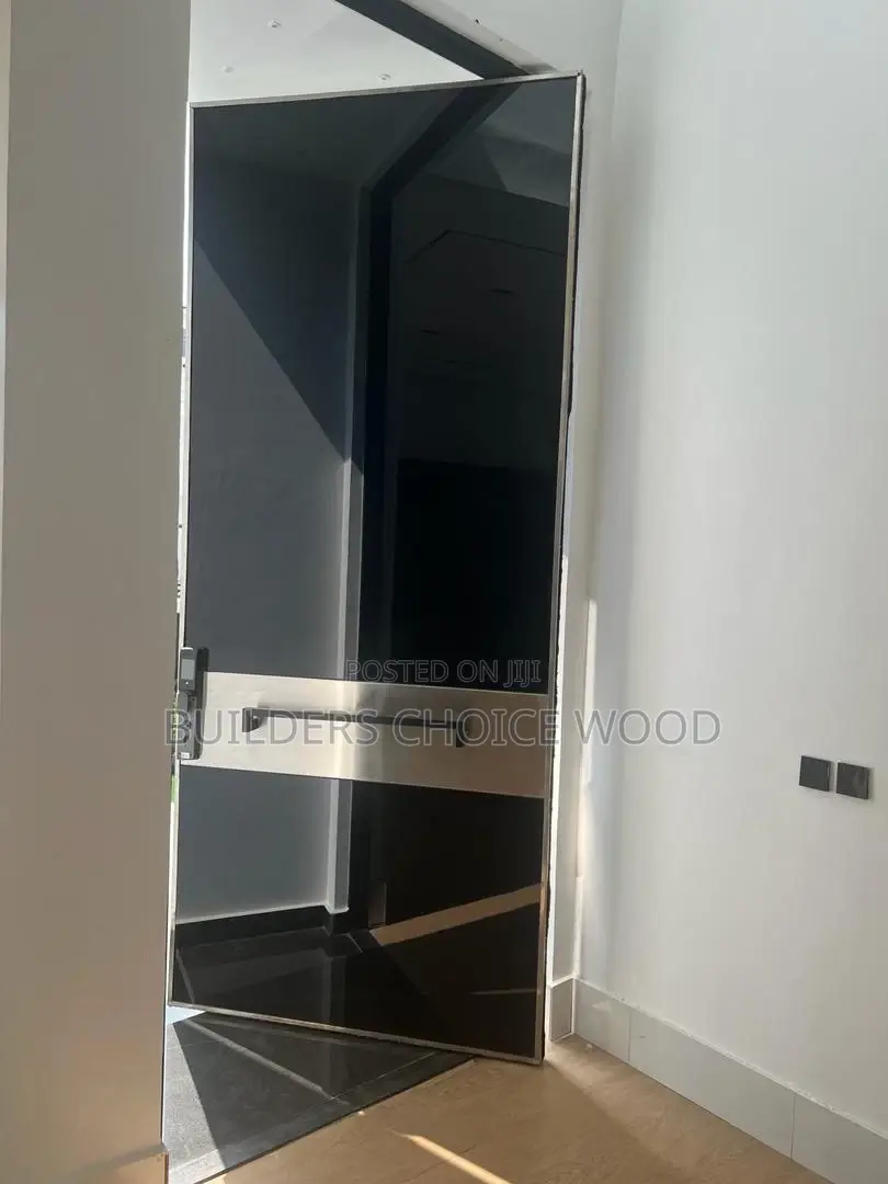Pivot Chrome and Black Door
