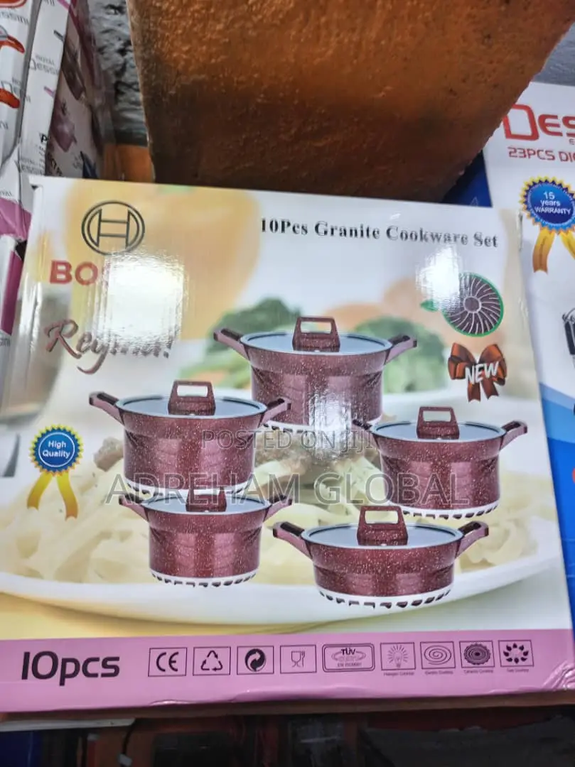 Regina 10pcs Granite Cookware Set.