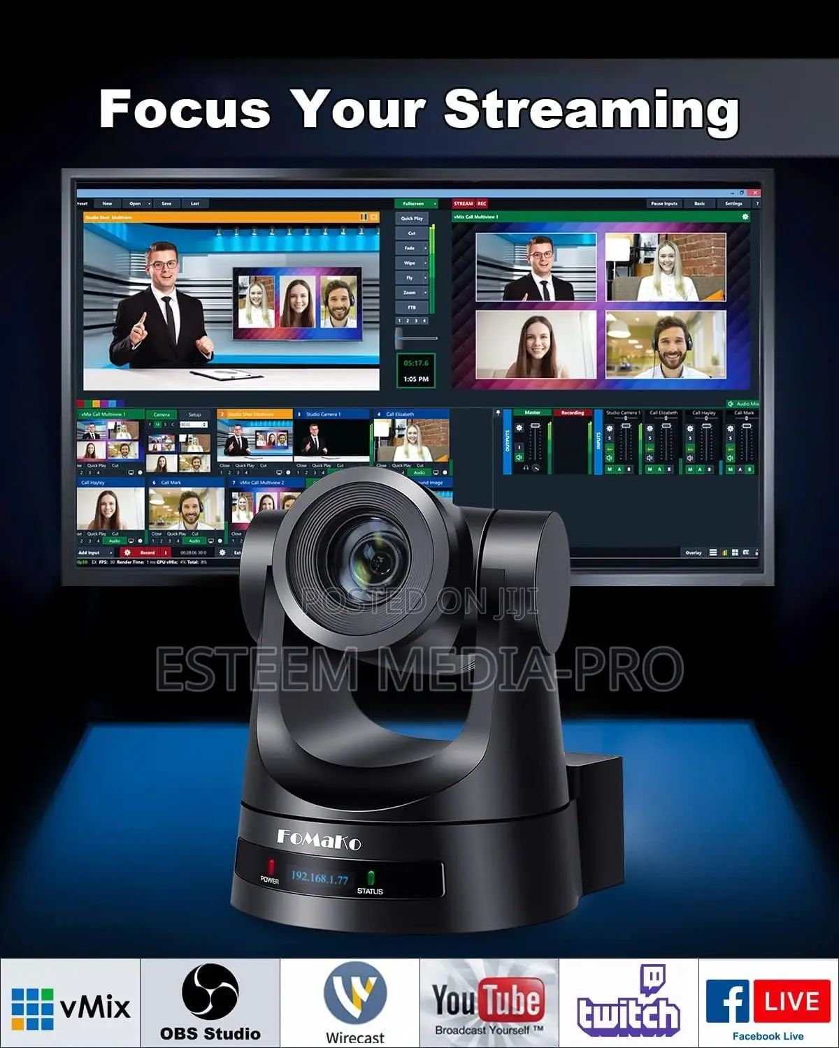 Fomako PTZ 20x Optical Zoom Camera Hdmi 3g-Sdi