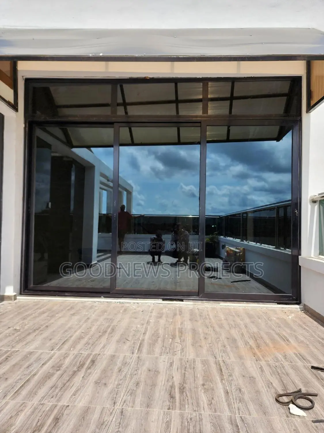 Black Ebm/Ghana Sliding Door