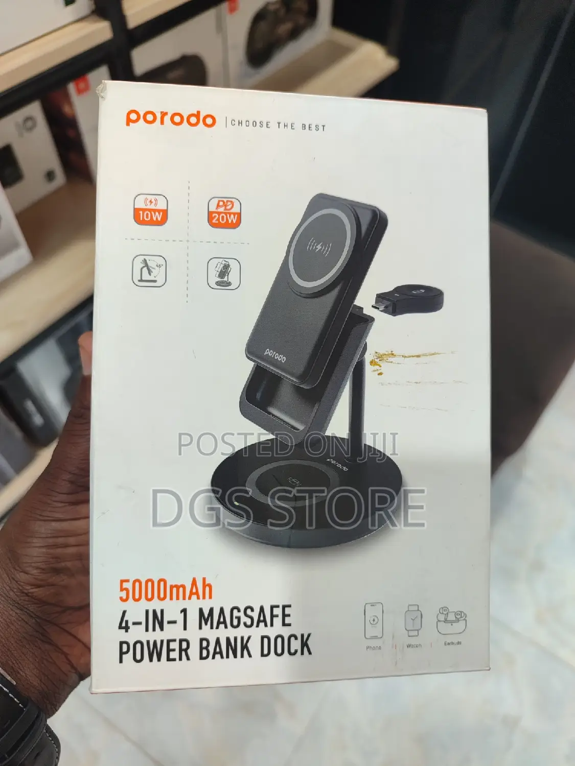 Porodo 5000mah 4in1 Magsafe Power Bank Dock