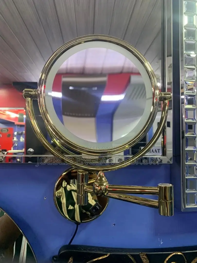 Mmatt Gold Magnified Mirror With Light