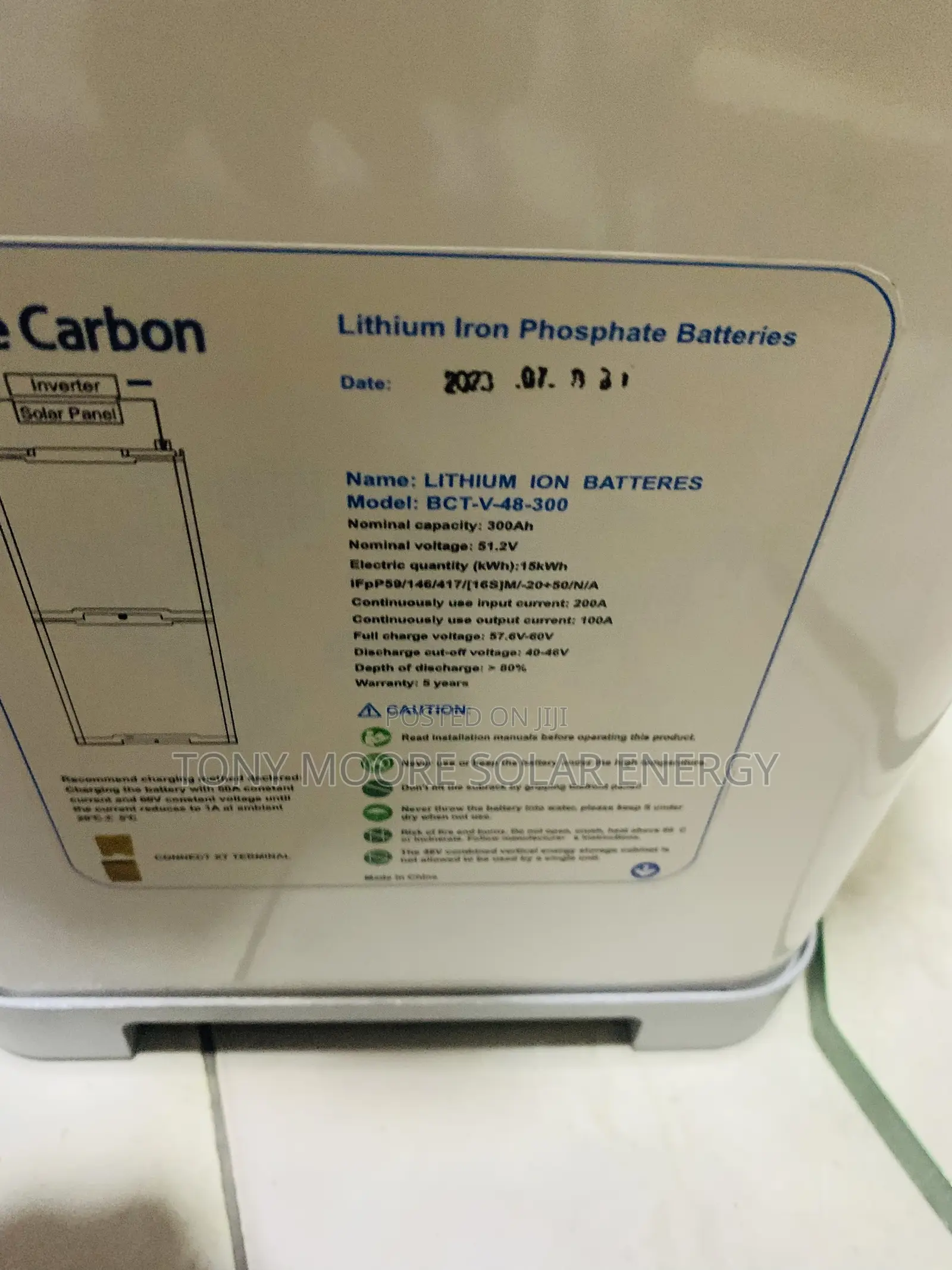 Lithium Battery Blue Carbon 15kwh 48v