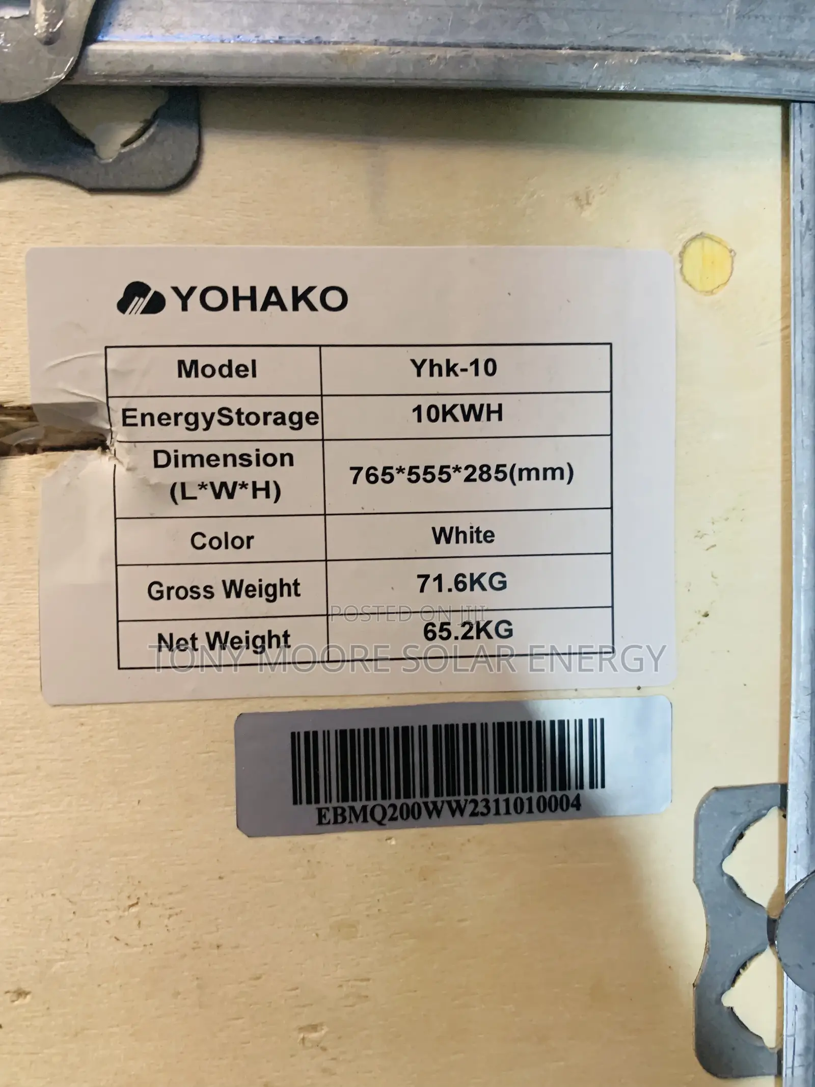 Yohako 10kwh 48v Smart BMS Lithium Battery