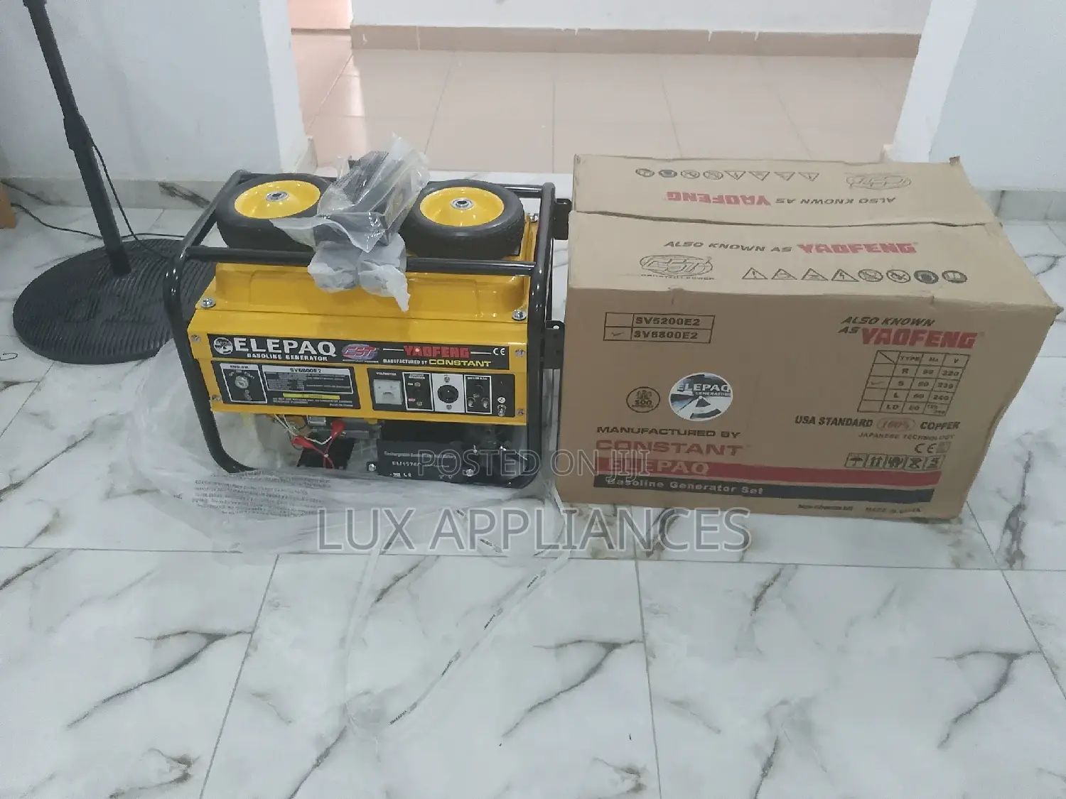 Elepaq Gp Elepaq SV6800 4.5KVA Manual Start Generator