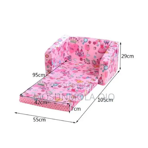 2 in 1 Foldable Convertible Children Foam Sofa Bed
