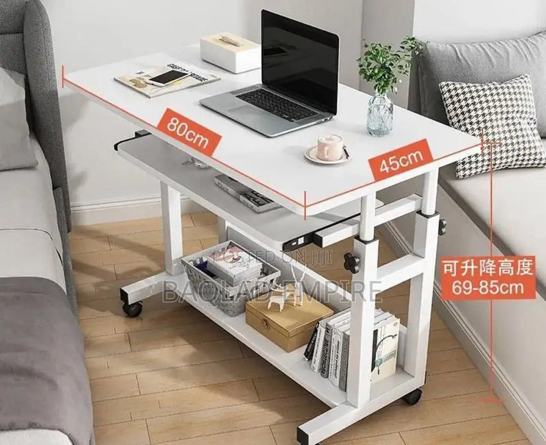 80cm Big Size Laptop Table With Drawer L(White)