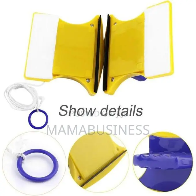 Magnetic Double-Sided Glass Cleaner (Blue+Yellow)