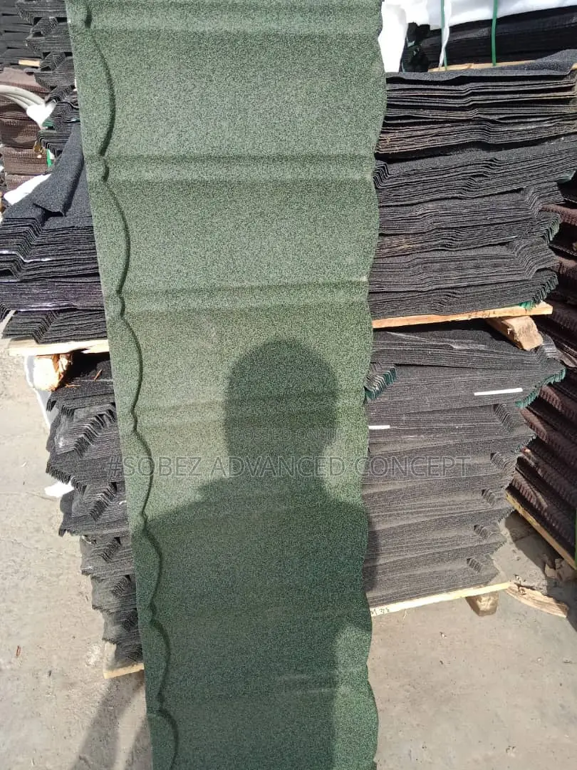 O.55 Mm Stone Coated Bush Green Colored Roof Tile
