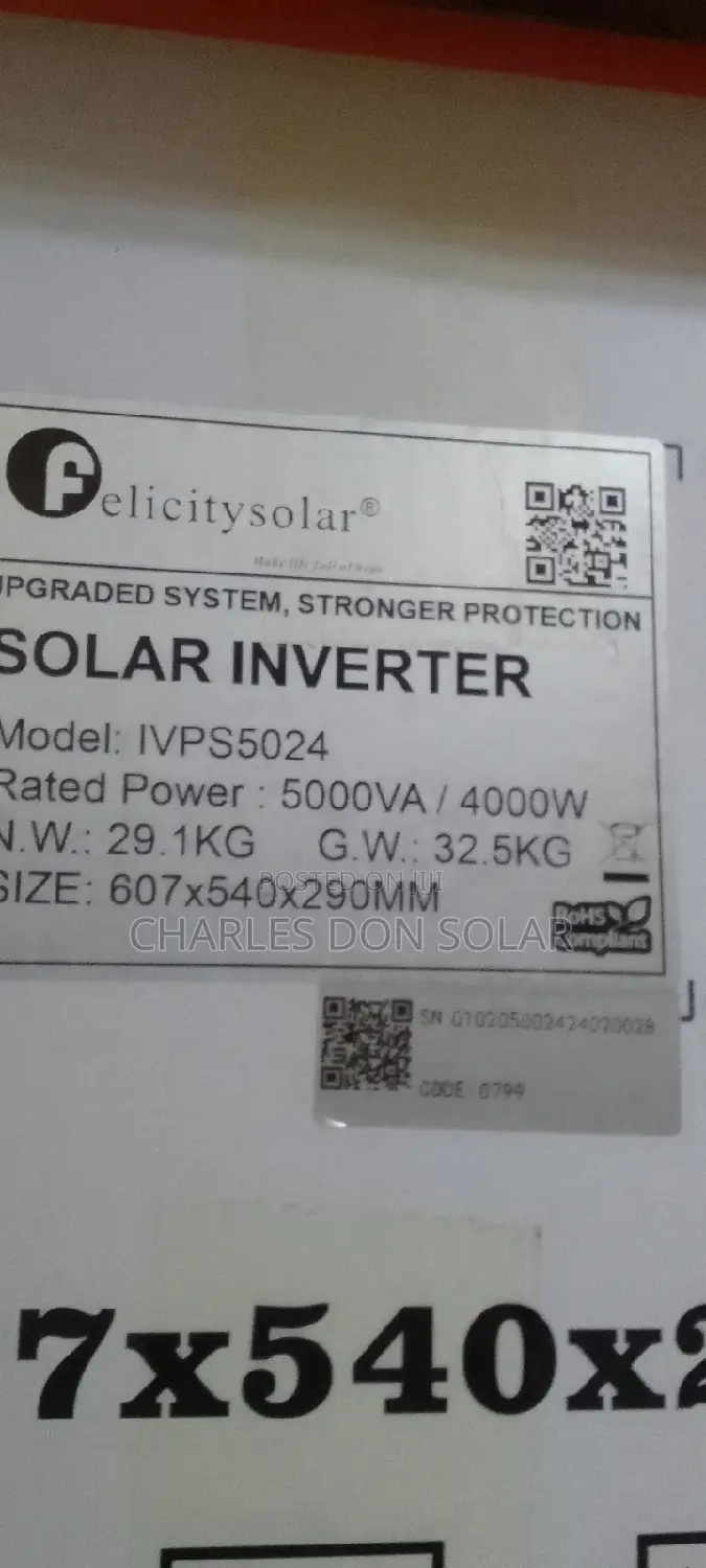 Felicity Inverter 5kva 48v Non Hybrid
