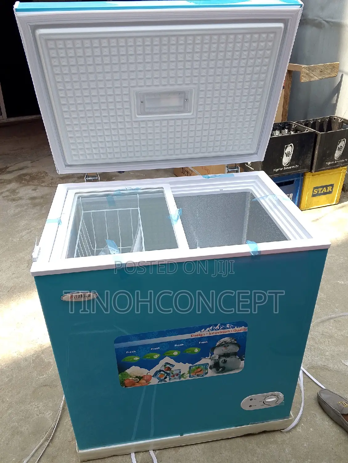 Startek Chest Freezer 255 Litres Blue Color