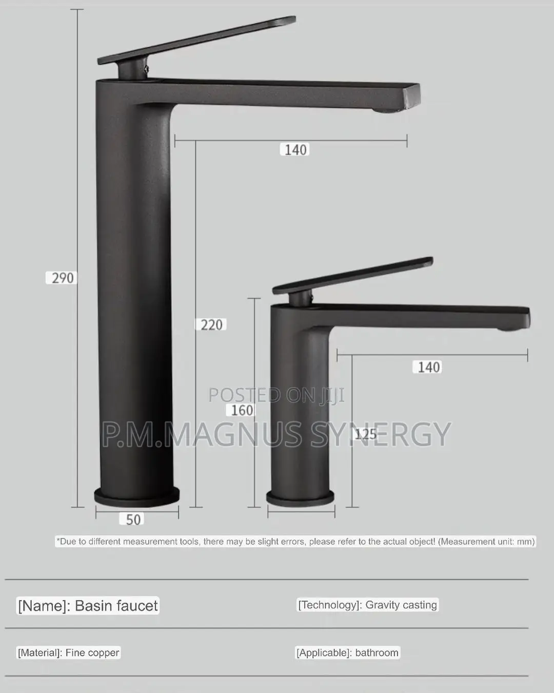 England Standard Black Basin Tap Long An Short.