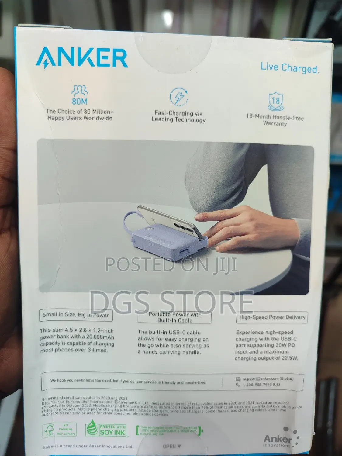 Anker Power Bank 20,000mah 22.5w