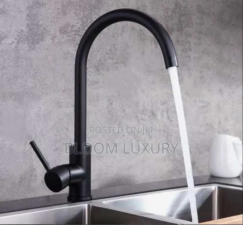 Matt Black Kitchen Sink Faucet (Hot/Cold