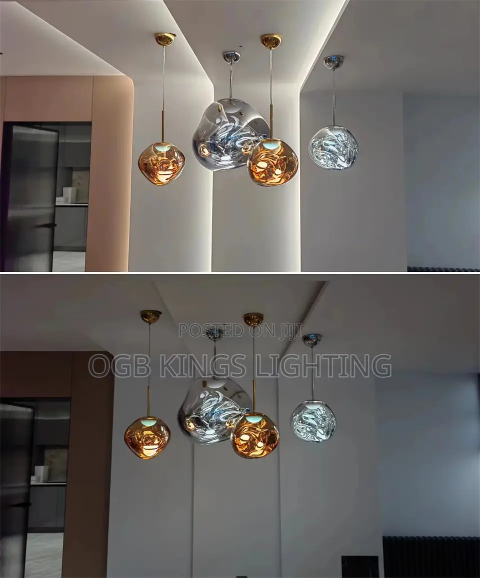Modern Lava Lamp LED Glass Pendant Light PVC Lighting