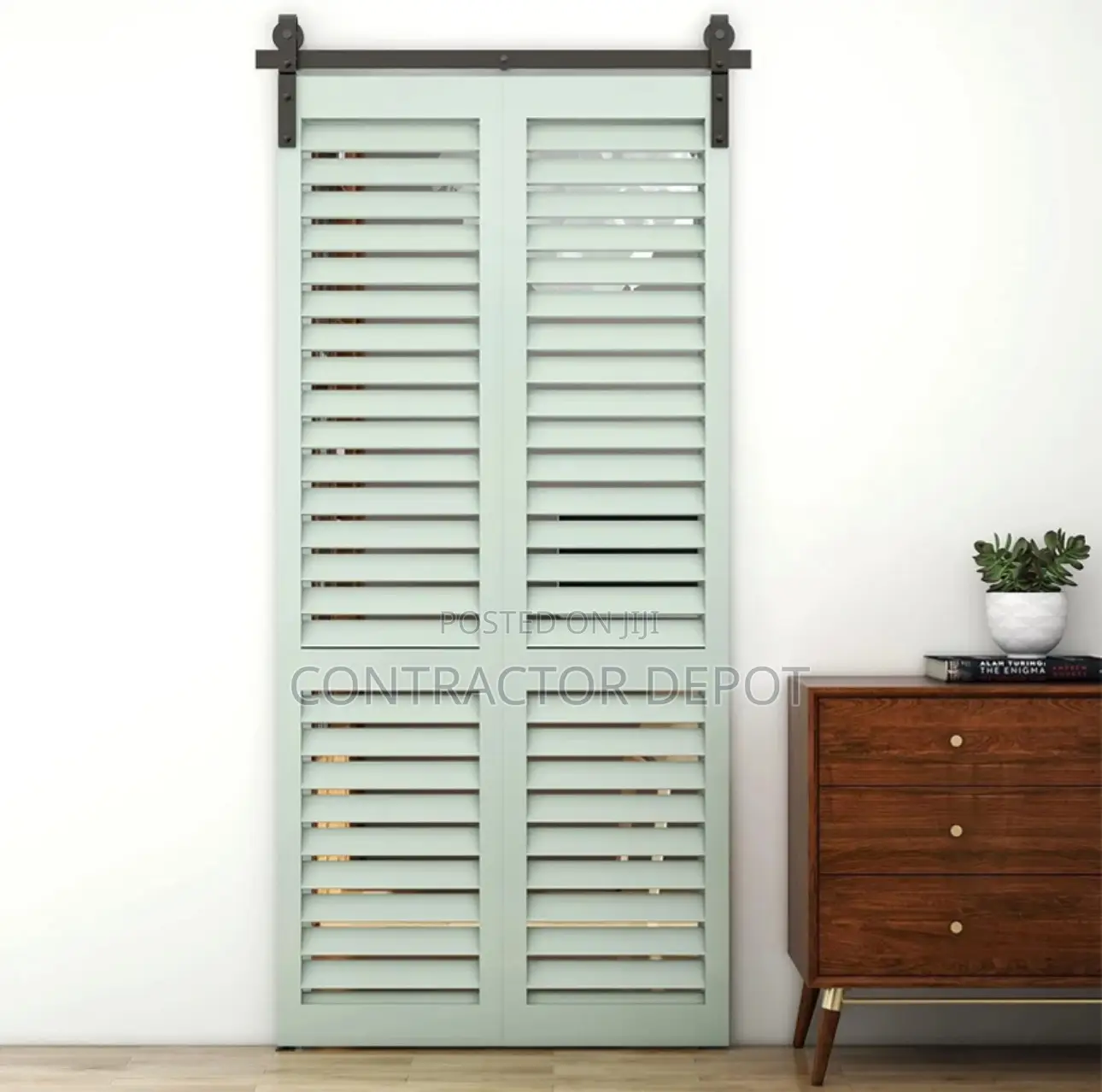 Heavy-Duty Bi Fold Barn Door Hardware Kit, Quiet and Sturdy