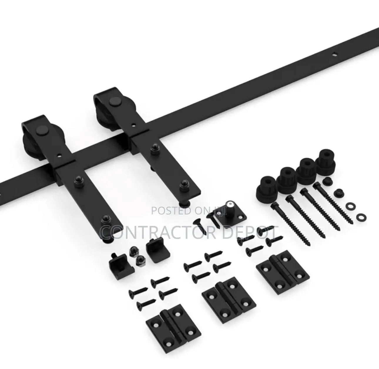Heavy Duty Sturdy Barn Door Track Set, Smoothly and Quietly