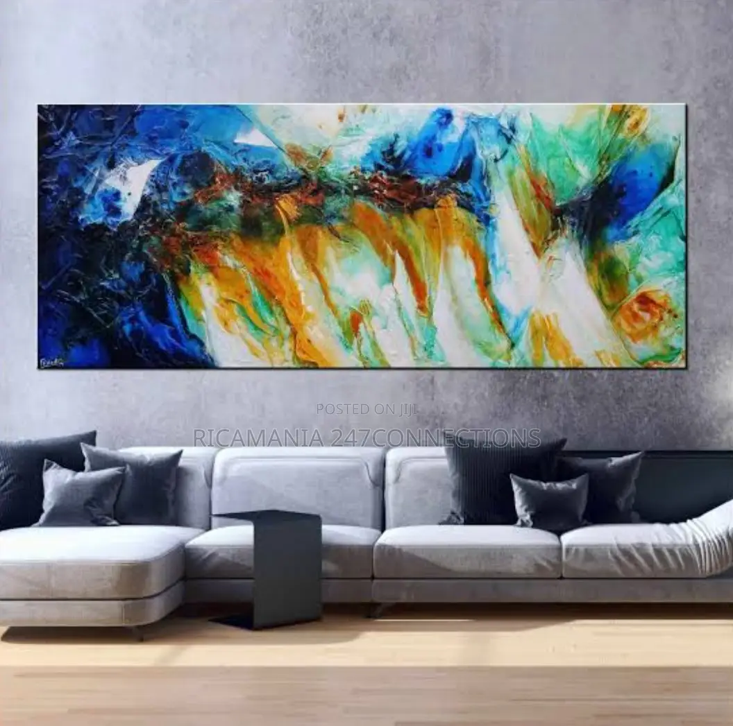 24*72 Inches Size Abstract Painting Artwork