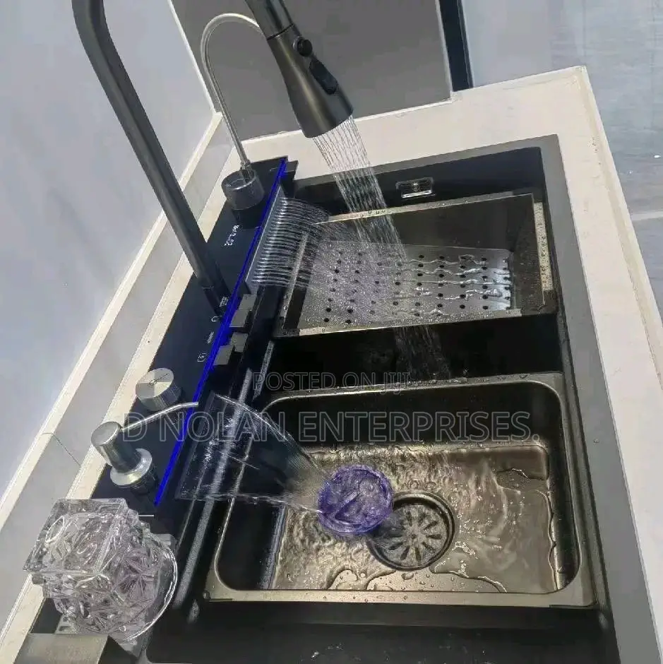 Black Automatic Kitchen Sink