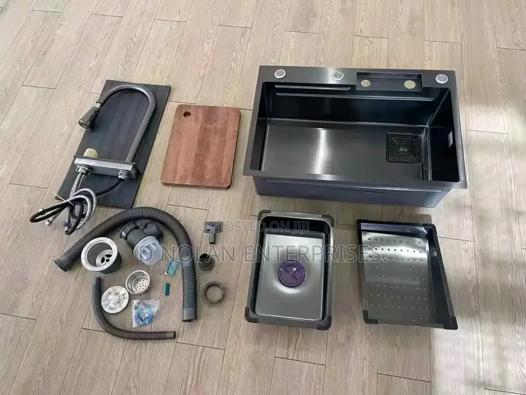 Black Automatic Kitchen Sink
