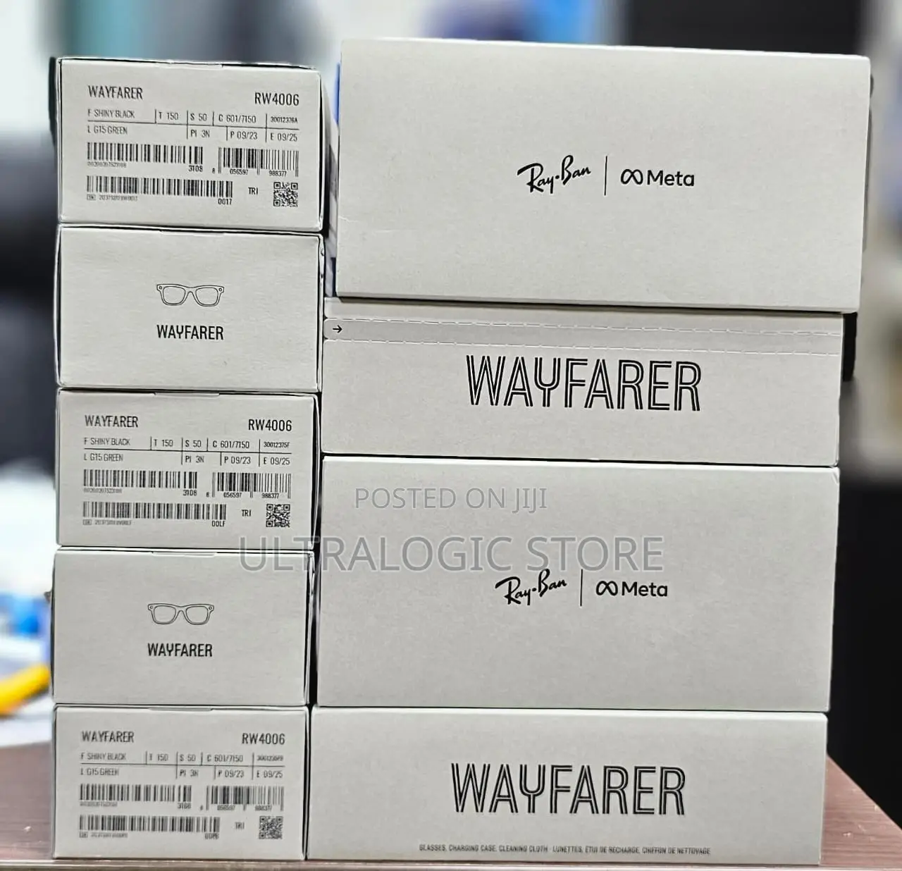 New Ray-ban Meta Wayfarer Smart Glass Meta Ai, Shiny Black
