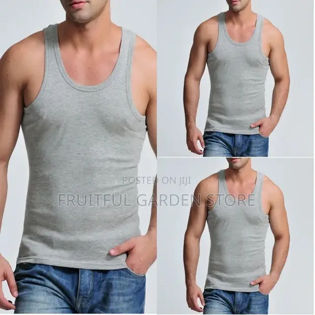 Mens Sleeveless Gyms Vests Cotton Singlet