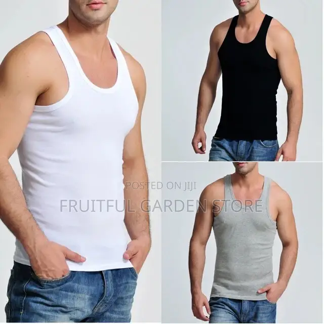 Mens Sleeveless Gyms Vests Cotton Singlet