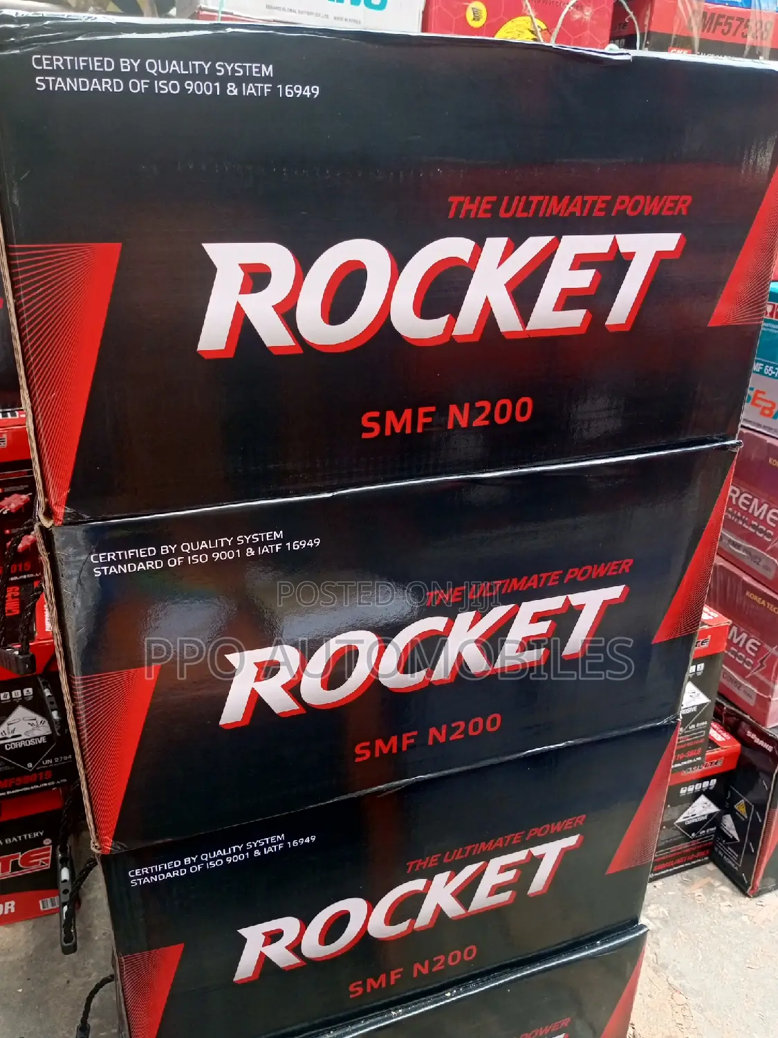 12V 200ah Rocket Mf Original Korea Battery