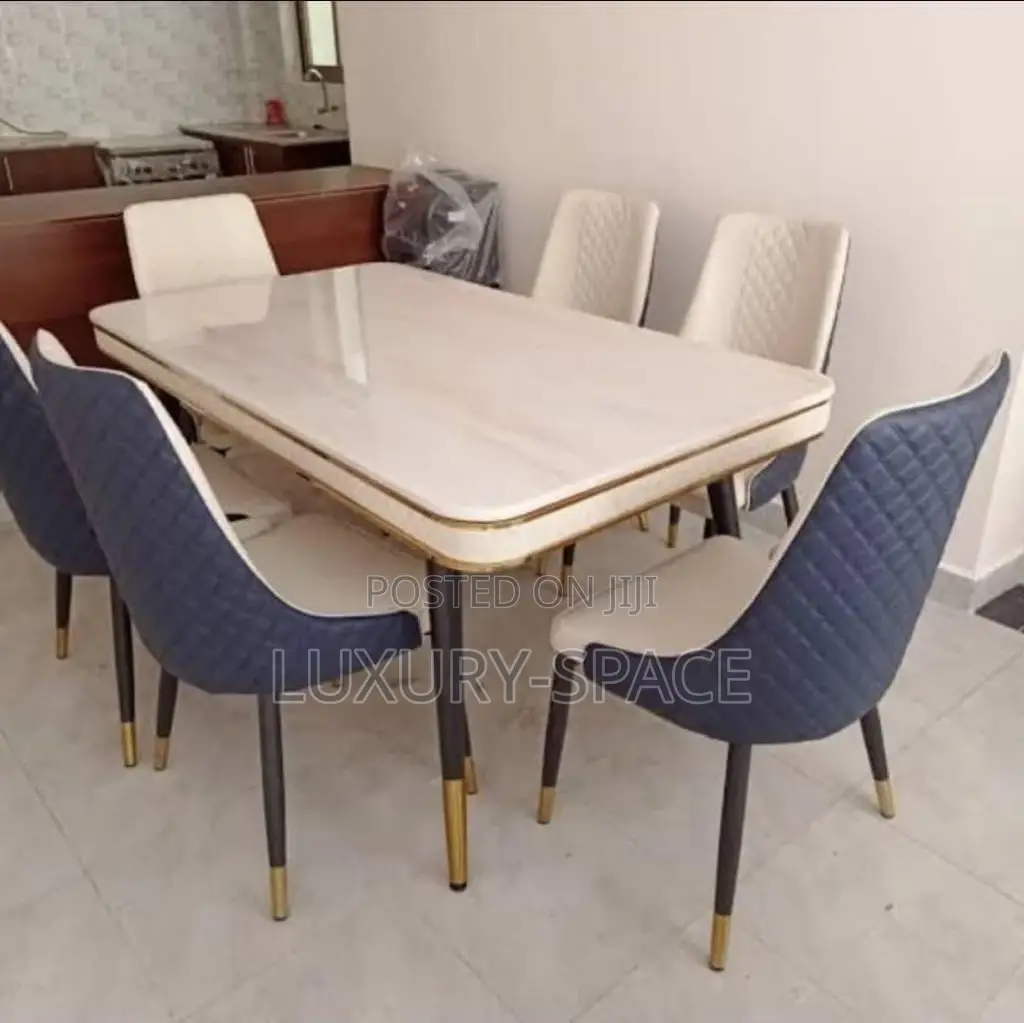 Marble Dining Set By 6 Chairs