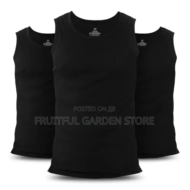 Men Sleeveless Bodybuilding Singlet - Black