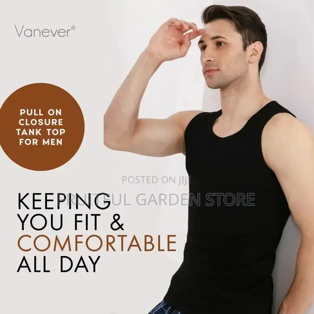 Men Sleeveless Bodybuilding Singlet - Black