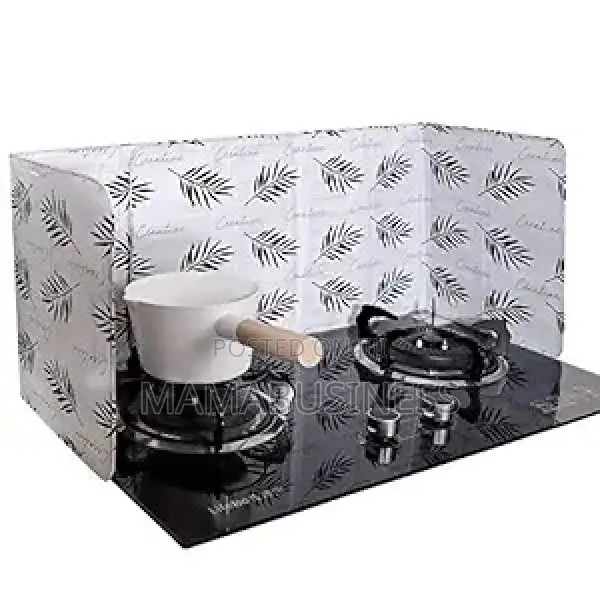 Kitchen Gas Stove Aluminum Foldable Oil Splash Protector