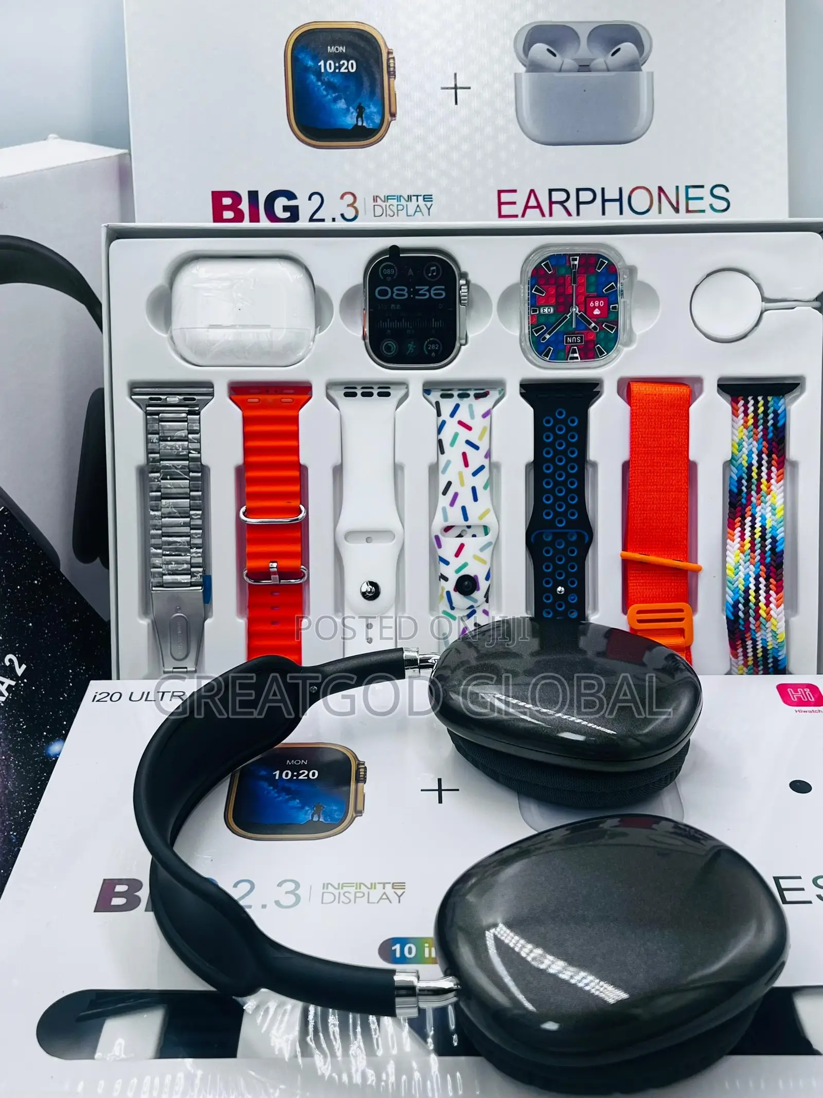 I20 Ultra Smartwatch 10- In- 1 Smartwatch With 7 Extra