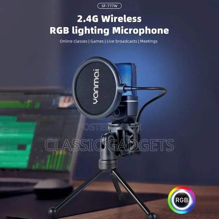Yanmai SF-777W 2.4G Wireless Gaming Desktop Microphone