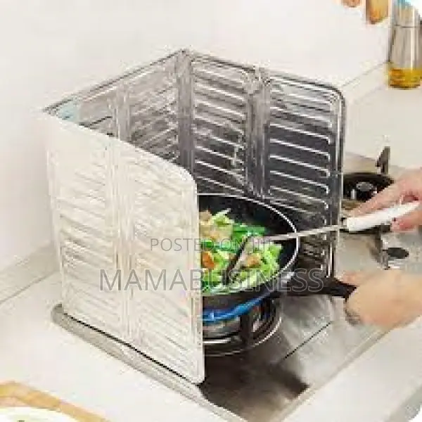 Kitchen Gas Stove Aluminum Foldable Oil Splash Protector-S