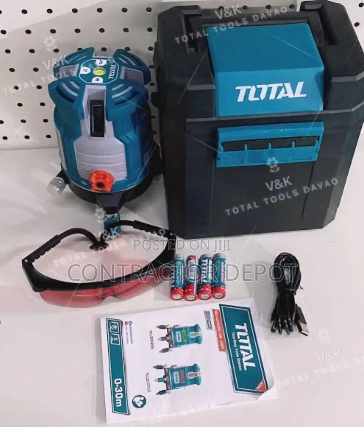 Total 30m Self-Leveling Line Red Laser Beams