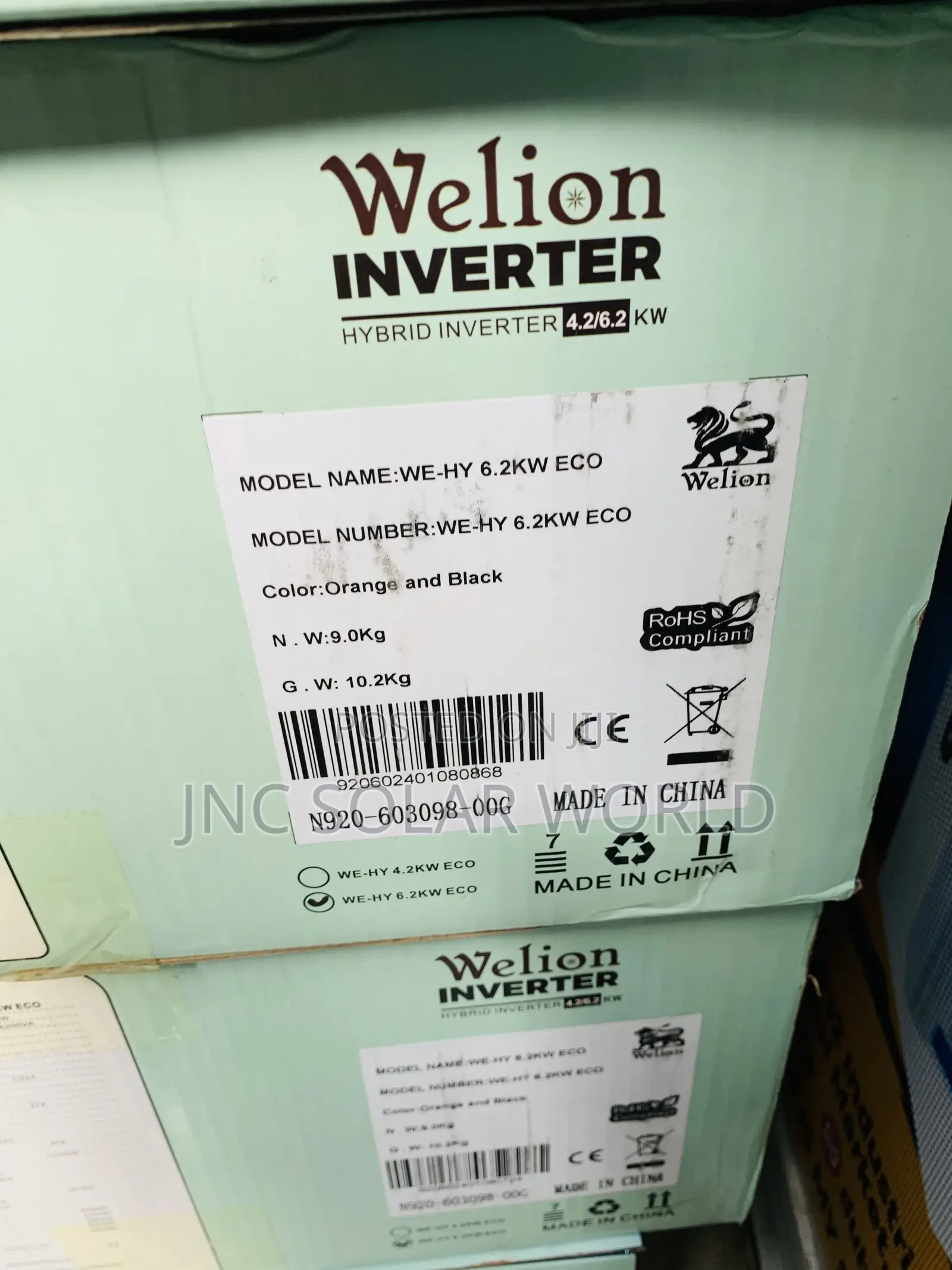 6.2kva/48v Welion Inverters Hybrid