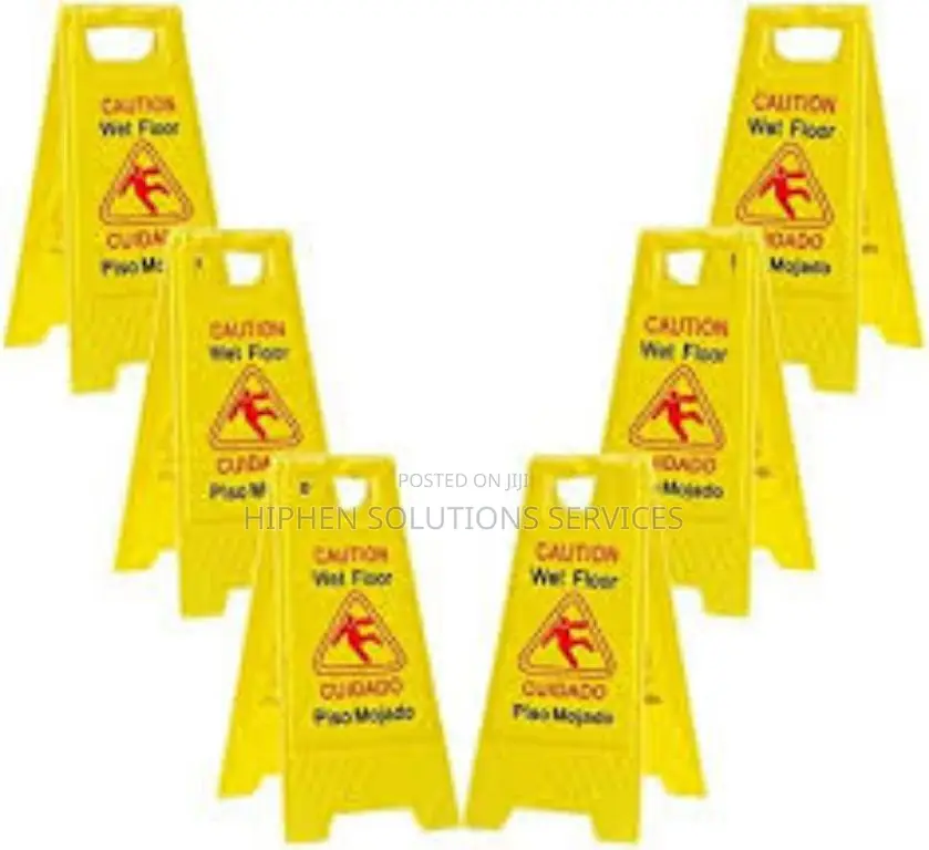 Caution Wet Floor' - Safety Floor Sign