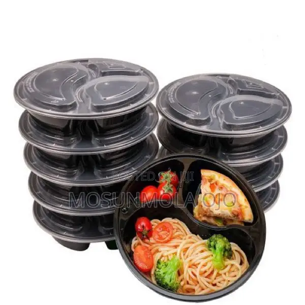 25pcs Round 3 Compartments Reuseable Bowl