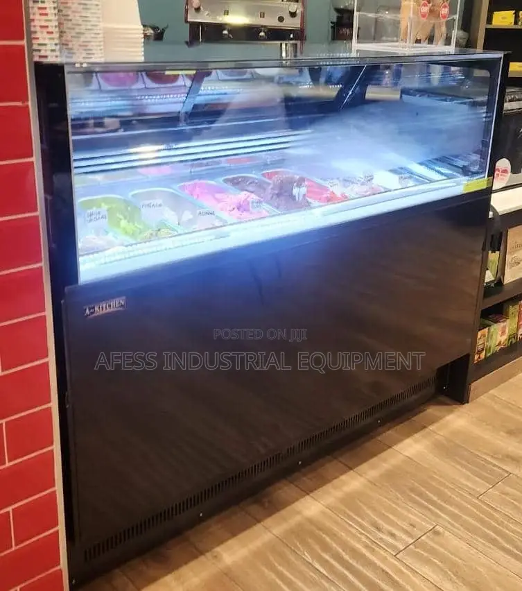 5ft Ice Cream Chiller Display Black