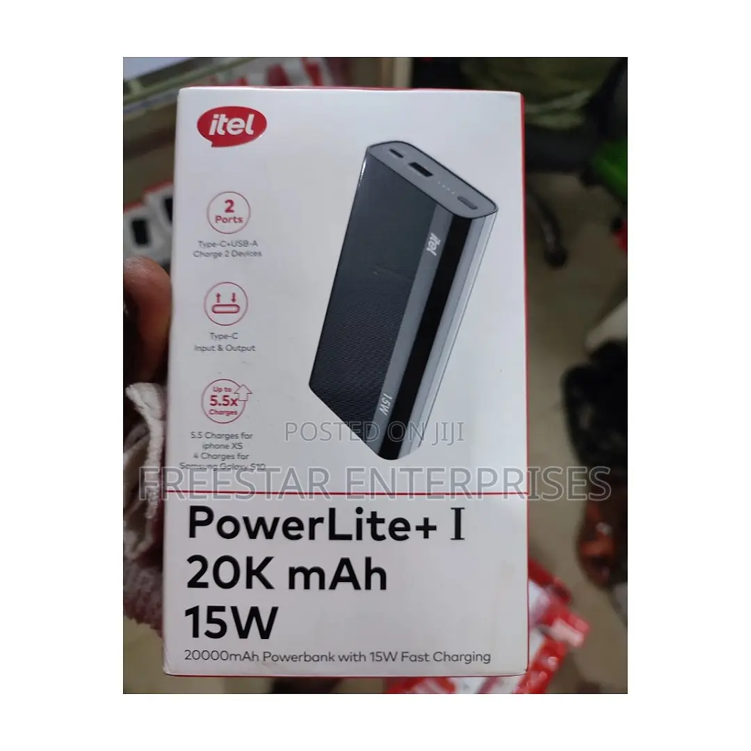 Itel Powerlite+ Power Bank. Itel 20000 Mah 15w Power Bank.