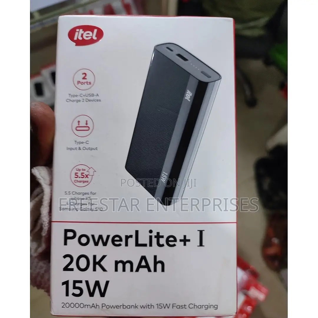 Itel Powerlite+ Power Bank. Itel 20000 Mah 15w Power Bank.