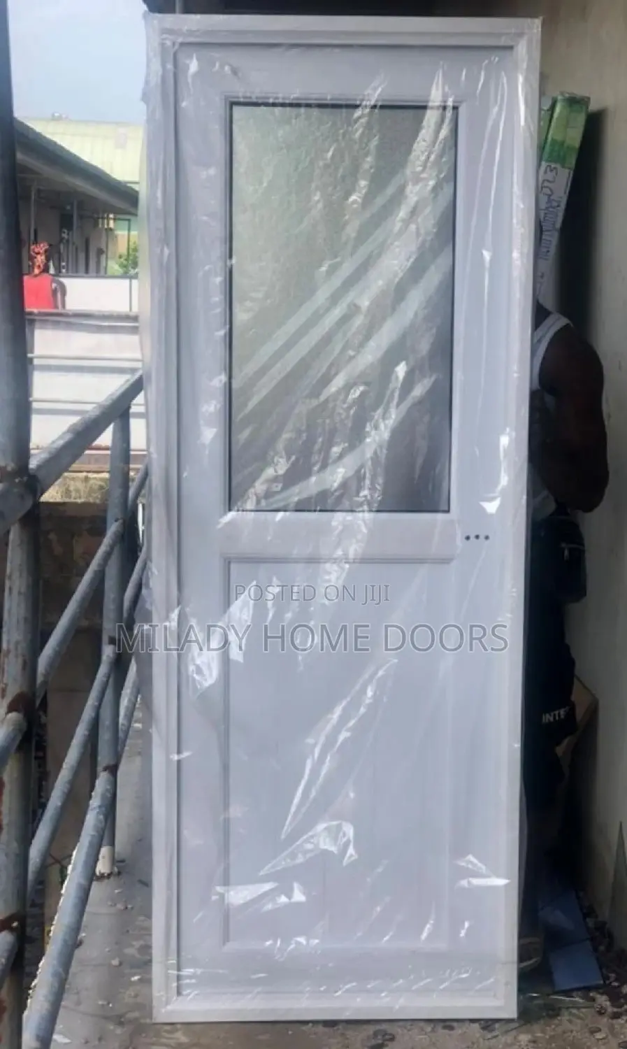 White 750m PVC Toilet Door
